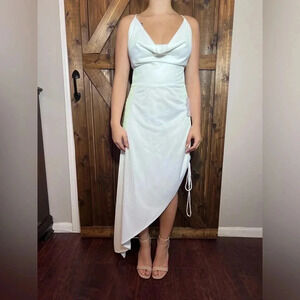 NWT Alamour the Label White Vallra Dress Sz Large Beach Wedding Bride Vacation